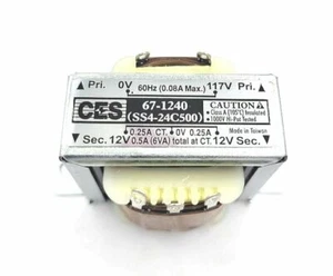 Power Transformer, 117VAC - 24VAC Center Tap (12_0_12), 0.5A - Picture 1 of 1