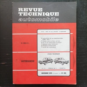 Revue Technique Autobianchi A 111 A111 Primula 65 C Coupe S RTA Evo mini 1275 gt - Picture 1 of 10