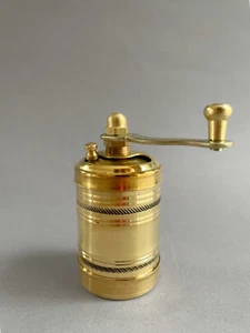 Turkish Handmade Brass Pepper Grinder - Mini 7cm, Mighty for Precision Grinding - Picture 1 of 7