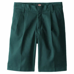 Dickies Boys Pleated Hunter Green Shorts 57562 School Uniform Sizes 16 to 20 - Picture 1 of 1