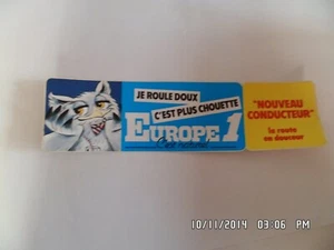 AUTOCOLLANT STICKER NOUVEAU CONDUCTEUR EUROPE 1 JE ROULE DOUX C PLUS CHOUETTEG46 - Bild 1 von 1