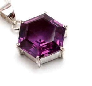 26.60 Ct Natural Color Change Alexandrite Certified Gemstone Pendant 925 Silver - Picture 1 of 6