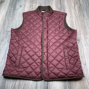Peter Millar Essex Vest Mens XL Burgundy Quilted Insulated Wind Water Resistant - Picture 1 of 15