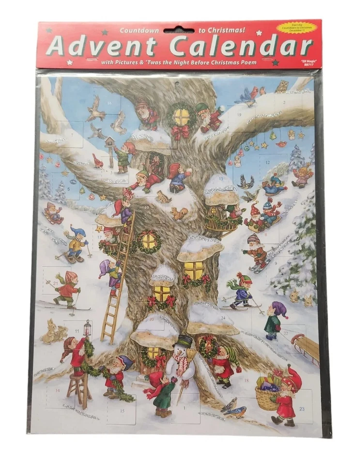 Christmas Decorations Elf Magic Advent Calendar Home Decor