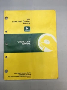 JOHN DEERE 322 TRACTOR OPERATORS MANUAL OMM95296 ISSUE L9 - Picture 1 of 3