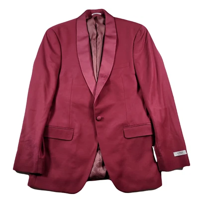 Alfani Slim-Fit Tuxedo Jacket Mens 40L 40 Dusty Rose Red $360 - Image 1 of 4