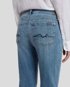 7 FOR ALL MANKIND Jeans Damen 30 Josefina Feminine Boyfriend Denim Stretch Neu mit Etikett - Bild 1 von 9