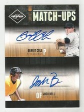 Gerrit Cole Josh Bell 2011 LIMITED ROOKIE AUTOGRAPH CARD Pirates Yankees RC AUTO