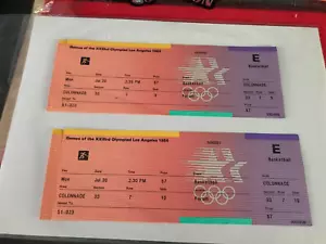 1984 Summer Olympics Ticket Basketball YOU GET BOTH TICKETS B300 - Picture 1 of 14