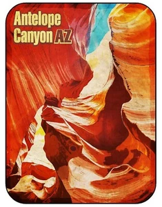 Antilope Canyon Arizona mit Blue Sky Kühlschrankmagnet - Bild 1 von 1