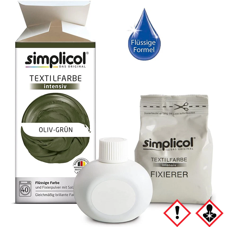 Simplicol Textilfarbe Intensiv All En 1 Líquido En Oliva Verde - Imagen 1 de 1