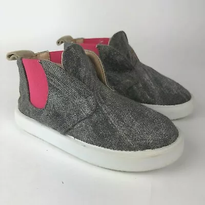 Namoo ребенка ясельного возраста размер 25 США 8 серый холст ботильоны ярко розовый эластичная вставка - Изображение 1 из 4