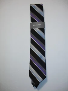 New MICHAEL KORS Executive Dress Woven Silk Blend Neck Tie Stripes Pattern - Picture 1 of 3