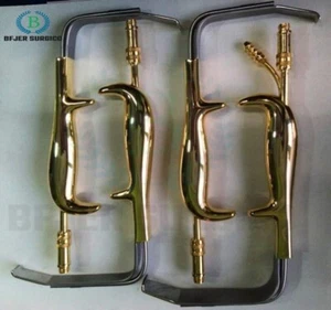 Tebbetts Style Breast Retractor Fiber Optic Teeth Blade 25 mm x 12 cm With Light - Picture 1 of 2