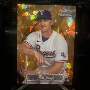 2023 Topps Chrome Update Josh Jung Sapphire Selections RC Orange 10/25 Case Hit - Picture 1 of 6