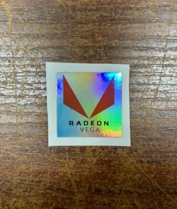 1x AMD Radeon Vega Holographic Desktop / Laptop Custom Sticker Label (NEW) - Afbeelding 1 van 2