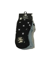CONVERSE Calze Donna Maglia Piatta Ultra Basse Realizzate per Chucks 3 Pz Taglia 4-10 Nuove con etichette - Foto 1 di 5