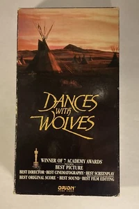DANCES WITH WOLVES VHS Orion Home Video Kevin Costner Western - Picture 1 of 3