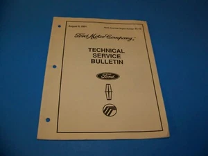 Ford Technical Service Bulletin August 6, 2001 - Picture 1 of 4