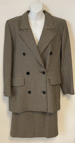 Valentino Miss V Gonna Donna Abito Nero Marrone Made In Italy **LEGGERE**