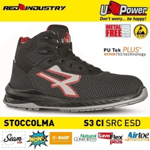 UPOWER SCARPE LAVORO ANTINFORTUNISTICA STOCCOLMA ESD S3 CI SRC U-POWER - Foto 1 di 9