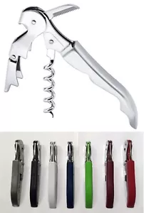 48x PROFESSIONAL WAITERS WINE KEY CORKSCREW-OPENER DOUBLE HINGED STAINLESS STEEL - Picture 1 of 10