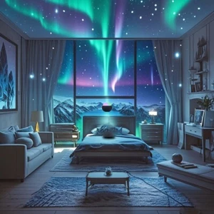 PROJECTEUR DE LUMIERE LES AURORES ET VAGUES - 14 EFFETS DE COULEUR CINEMA TV - Imagen 1 de 10