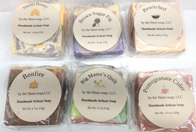 ЛОТ ИЗ 6 домашних мыльных батончиков для рук и тела КОСТЕР МЕДОВЫЙ КОРИЧНЕВЫЙ САХАР МАМА НОВЫЙ - Изображение 1 из 4