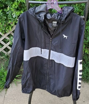 Chaqueta cortavientos rosa Victoria’s Secret negra para mujer talla XS-S Foto 1 de 3