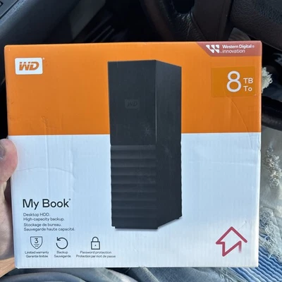 Disco duro de escritorio WD My Book 8 TB copia de seguridad de alta capacidad TOTALMENTE NUEVO Foto 1 de 3