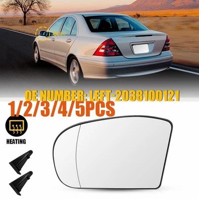 Для Mercedes-Benz C 230 02-07 левая сторона подогрев крыла зеркало стекло с подложкой 1-5 X - Изображение 1 из 4