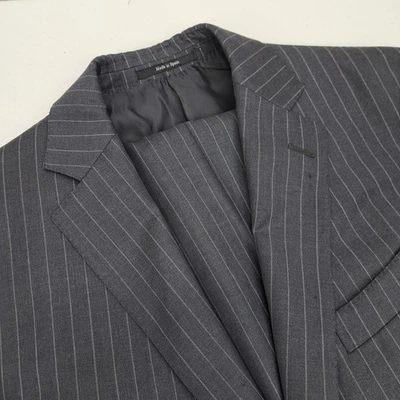 Ermenegildo Zegna All Season Twill Pinstripe 2 Piece Suit Gray 42R Pants 35x30 - Image 1 of 4