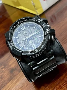CASIO G-shock Solar GW-A1100-1A3JF Sky Cockpit Gravitymaster Black Green - Picture 1 of 8