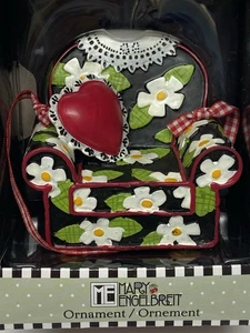 Mary Engelbreit Christmas Ornament Chair Daisies Heart Pillow Gingham Ribbon NEW - Picture 1 of 5