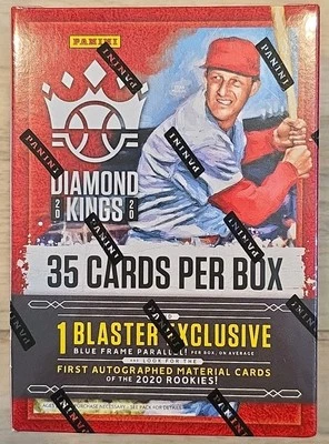 2020 Panini Diamond Kings Baseball Factory Sealed Blaster Box 7 Packs - Image 1 of 2