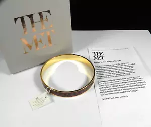 MMA Met Metropolitan Museum of Art 22k Gold Overlay CUPID Italian Pattern Bangle - Picture 1 of 8