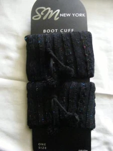 Nuevo PUÑOS BOTA STEVE MADDEN Negro brillante con pompones - Imagen 1 de 1