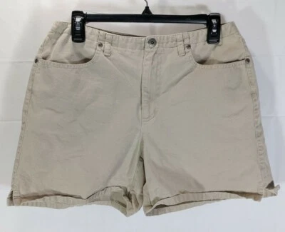 Pantalones Cortos LIZ CLAIBORNE-LIZWEAR JEANS Para Mujer Beige Tiro Medio Midi Caqui Jean Talla 10 Foto 1 de 4