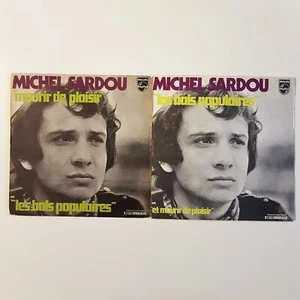 MICHEL SARDOU ♦ LOT 2 x 45 TOURS ♦ 2 POCHETTES DIFF. "LES BALS POPULAIRES" - Picture 1 of 5