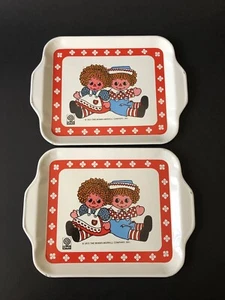 Vintage Raggedy Ann And Andy Tin Toy Tray Chein Bobbs-Merrill Co. 1972 - Picture 1 of 8