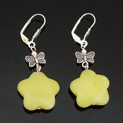 BAILYSBEADS edle natürliche designer Lemon-Jade Ohrringe Ohrhänger neu L912 - Bild 1 von 2