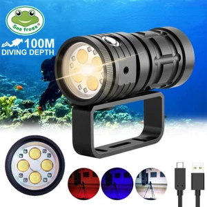500000LM Torcia Subacquea LED Fotocamera Subacquea Immersioni Fotografia Illuminazione - Foto 1 di 12
