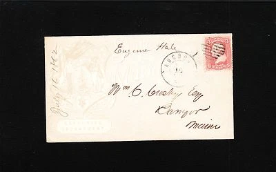 Eugene Hale Signature Senator 1862 Maine Executive Dep Augusta All Over Cover 2q - Image 1 of 2