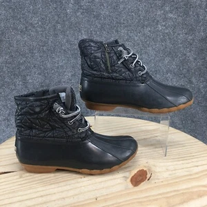 Sperry Boots Womens 10 Top Sider Saltwater Quilted Rain Duck Boot STS82682 Black - Picture 1 of 16