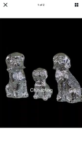 Silver Dogs And Puppies Ornament Sculpture Home Decoration High Quality Figurine - Picture 1 of 1