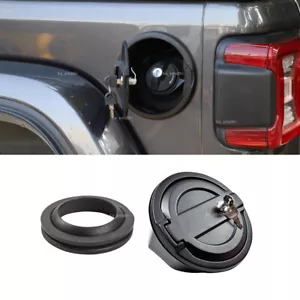 Fuel Door with Lock Locking Gas Cap Cover For 2018-2020 Jeep Wrangler JL JLU - Imagen 1 de 8