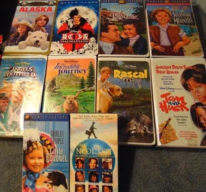 Lot of 10 ASSORTED Family Film VHS Tapes - Shirley Temple  Walt Disney + - Picture 1 of 1