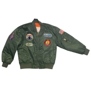 B12-Alpha Industries, 8Y/YS, l/s poly Pilot Bomber Coat Jacket (8 Years) - Picture 1 of 2