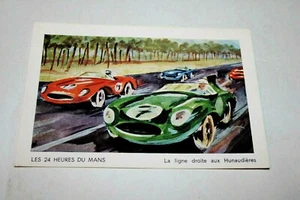 Carte Postale Ancienne 24 Heures Mans Jaguar Alpine Ferrari 2 Course Auto Sport - Picture 1 of 2