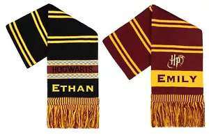 Harry Potter Personalised Scarf Woolly Scarf Gryffindor Hogward Scarf One Size - Picture 1 of 18